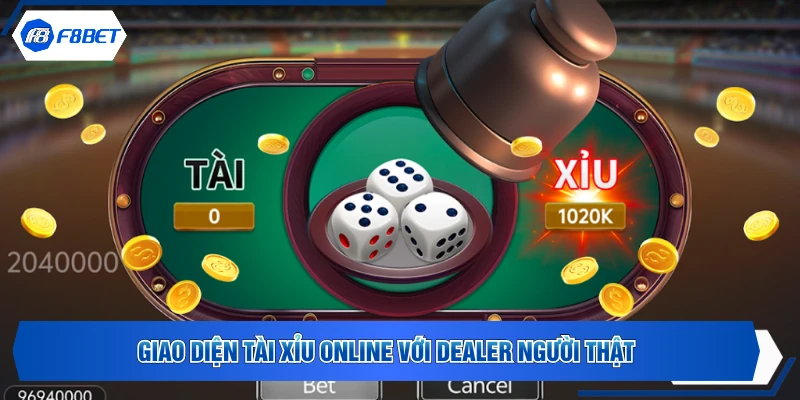 Giao diện tài xỉu online với dealer người thật