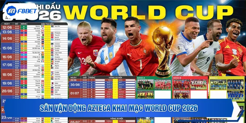 Sân vận động Azteca khai mạc World Cup 2026 