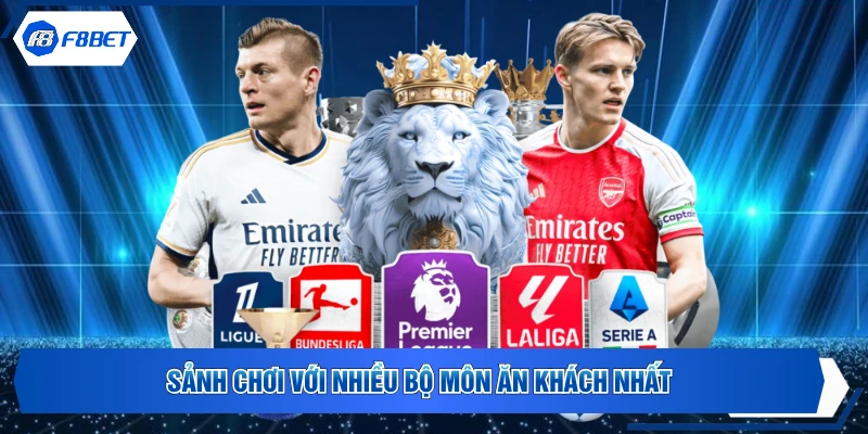 Sảnh chơi với nhiều bộ môn ăn khách nhất